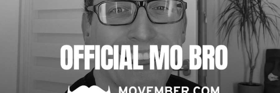 Der neue Stefan Kübler und das Motto und Logo von Movember.