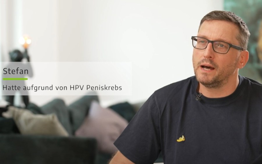 Screenshot aus dem HPV-Video der Krebsgesellschaft NRW mit Stefan Kübler.